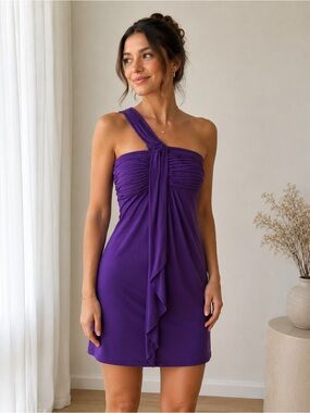 max and cleo purple one shoulder dress Max & Cleo | Dresses | Max And Cleo Dress With Sequin Embellishment